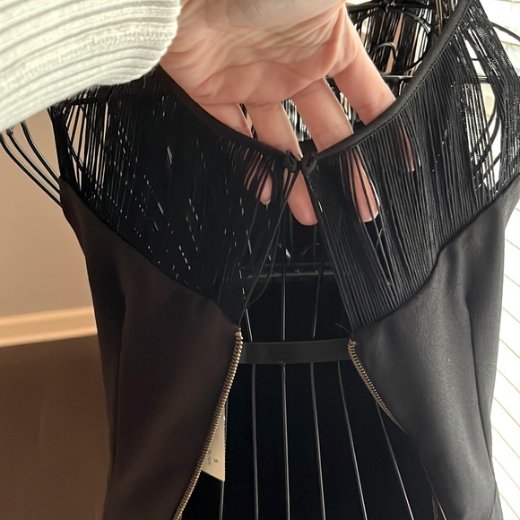 Super fancy cocktail dress. Has fringe at the top and bottom of dress. - Picture 4 of 12